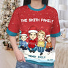 As Long As We Love, There Will Always Be Christmas - Family Personalized Custom All Over Print Adult Short Sleeve Sweater - Christmas Gift For Family Members