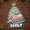 All Booked For Christmas - Personalized Custom Ornament - Acrylic Custom Shaped - Christmas Gift For Book Lovers