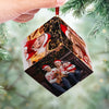 Custom Photo Children Bring Us A Piece Of Heaven On Earth - Family Personalized Custom Wooden Cube Ornament - Christmas Gift For Baby Kids, Newborn Baby