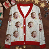 Custom Photo Christmas Adds To The Warmth Of Family Love - Family Personalized Custom Ugly Christmas Cardigan - Christmas Gift For Family Members