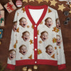 Custom Photo Christmas Is A Time For Families - Family Personalized Custom Ugly Christmas Cardigan - Christmas Gift For Family Members