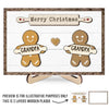 Christmas Cookies And Happy Hearts - Family Personalized Custom 2-Layered Wooden Plaque With Stand - Christmas Gift For Family Members