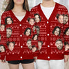 Custom Photo Christmas Is A Reminder Of The Joy That Family Brings - Family Personalized Custom Ugly Christmas Cardigan - Christmas Gift For Family Members