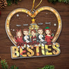 Besties Make The Holidays Brighter - Bestie Personalized Custom Ornament - Acrylic Custom Shaped - Christmas Gift For Best Friends, BFF, Sisters