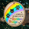 A Piece Of My Heart Is At The Rainbow Bridge - Memorial Personalized Custom Ornament - Wood Custom Shaped - Sympathy Gift, Christmas Gift For Pet Owners, Pet Lovers