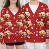 Custom Photo Christmas Cuddles From My Furry Bundle - Dog & Cat Personalized Custom Ugly Christmas Cardigan - Christmas Gift For Pet Owners, Pet Lovers