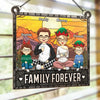 Christmas Shines Brightest In The Hearts Of Family - Family Personalized Window Hanging Suncatcher Ornament - Christmas Gift For Family Members