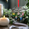 Custom Photo Dear Santa Define Naughty - Family Personalized Custom Circle Glass Ornament - Christmas Gift For Grandkids