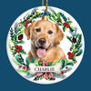 Custom Photo Christmas Is Better With Hot Cocoa And A Pet On Your Lap - Dog & Cat Personalized Custom Ornament - Ceramic Round Shaped - Christmas Gift For Pet Owners, Pet Lovers