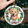 Custom Photo Christmas Is Better With Hot Cocoa And A Pet On Your Lap - Dog & Cat Personalized Custom Ornament - Ceramic Round Shaped - Christmas Gift For Pet Owners, Pet Lovers