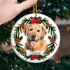 Custom Photo Christmas Cheer And Lots Of Fun With My Fur Baby - Dog & Cat Personalized Custom Ornament - Ceramic Round Shaped - Christmas Gift For Pet Owners, Pet Lovers