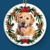 Custom Photo Christmas Cheer And Lots Of Fun With My Fur Baby - Dog & Cat Personalized Custom Ornament - Ceramic Round Shaped - Christmas Gift For Pet Owners, Pet Lovers