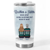 Christmas Means Reconnecting With Family - Family Personalized Custom Tumbler - Christmas Gift For Family Members, Siblings, Brothers, Sisters