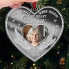 Custom Photo A Big Piece Of My Heart Lives In Heaven - Memorial Personalized Custom Mirrored Acrylic Ornament - Sympathy Gift, Christmas Gift For Family Members