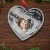 Custom Photo A Big Piece Of My Heart Lives In Heaven - Memorial Personalized Custom Mirrored Acrylic Ornament - Sympathy Gift, Christmas Gift For Family Members