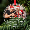 Custom Photo A Loving Family Is The Greatest Gift Of All - Family Personalized Custom Circle Glass Ornament - Christmas Gift For Family Members