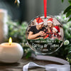 Custom Photo A Loving Family Is The Greatest Gift Of All - Family Personalized Custom Circle Glass Ornament - Christmas Gift For Family Members