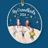 Custom Photo Another Christmas With Grandkids - Family Personalized Custom Ornament - Acrylic Custom Shaped - Christmas Gift For Grandma, Grandpa, Grandkid