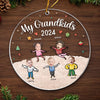 Custom Photo Another Christmas With Grandkids - Family Personalized Custom Ornament - Acrylic Custom Shaped - Christmas Gift For Grandma, Grandpa, Grandkid