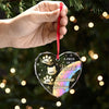 A Piece Of My Heart Is At The Rainbow Bridge - Memorial Personalized Custom Heart Glass Ornament - Sympathy Gift, Christmas Gift For Pet Owners, Pet Lovers