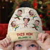 Custom Photo All Hearts Come Home For Christmas - Family Personalized Custom Christmas Beanie Hat - Christmas Gift For Family Members