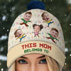 Custom Photo All Hearts Come Home For Christmas - Family Personalized Custom Christmas Beanie Hat - Christmas Gift For Family Members