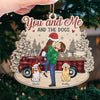 Cherishing Each Other During The Holidays Matters Most - Couple Personalized Custom Ornament - Wood Custom Shaped - Christmas Gift For Husband Wife, Pet Owners, Pet Lovers