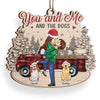 Cherishing Each Other During The Holidays Matters Most - Couple Personalized Custom Ornament - Wood Custom Shaped - Christmas Gift For Husband Wife, Pet Owners, Pet Lovers