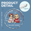 Congrats On Being My Work Bestie, You Lucky Woman - Coworker Personalized Custom Circle Glass Ornament - Christmas Gift For Coworkers, Work Friends, Colleagues