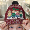 Christmas Is A Time To Embrace Family Connections - Family Personalized Custom Christmas Beanie Hat - Christmas Gift For Family Members