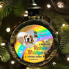 Custom Photo A Piece Of My Heart Is At The Rainbow Bridge - Memorial Personalized Custom Candlelight Lantern Ornament - Christmas Gift, Sympathy Gift For Pet Owners, Pet Lovers