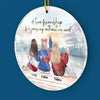 A True Friendship Is A Journey - Bestie Personalized Custom Ornament - Acrylic Custom Shaped - Christmas Gift For Best Friends, BFF, Sisters