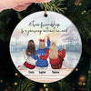 A True Friendship Is A Journey - Bestie Personalized Custom Ornament - Acrylic Custom Shaped - Christmas Gift For Best Friends, BFF, Sisters