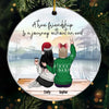 A True Friendship Is A Journey - Bestie Personalized Custom Ornament - Acrylic Custom Shaped - Christmas Gift For Best Friends, BFF, Sisters