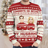 Congrats On Being My Husband - Couple Personalized Custom Ugly Sweatshirt - Unisex Wool Jumper - Christmas Gift For Husband Wife, Anniversary