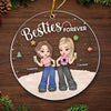 Besties Forever - Bestie Personalized Custom Ornament - Acrylic Custom Shaped - Christmas Gift For Best Friends, BFF, Sisters