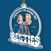 Congrats On Being My Sisters, You Lucky - Bestie Personalized Custom Ornament - Acrylic Custom Shaped - Christmas Gift For Best Friends, BFF, Sisters