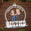 Congrats On Being My Sisters, You Lucky - Bestie Personalized Custom Ornament - Acrylic Custom Shaped - Christmas Gift For Best Friends, BFF, Sisters