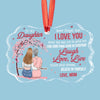 A Mother And Daughter’s Love Is Never Separated - Family Personalized Custom Benelux Glass Ornament - Christmas Gift For Mom, Daughter