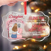 A Mother And Daughter’s Love Is Never Separated - Family Personalized Custom Benelux Glass Ornament - Christmas Gift For Mom, Daughter