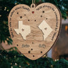 Counting Down The Days Until We Reunite - Family Personalized Custom Ornament - Wood Custom Shaped - Christmas Gift For Family Members