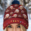 Custom Photo Family And Christmas Go Hand In Hand - Family Personalized Custom Christmas Beanie Hat - Christmas Gift For Family Members