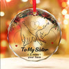 A Friend Shares Your Joys And Eases Your Sorrows - Bestie Personalized Custom Circle Glass Ornament - Christmas Gift For Best Friends, BFF, Sisters