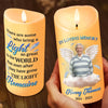 Custom Photo A Light So Great To The World - Memorial Personalized Custom LED Candle - Christmas Gift, Sympathy Gift For Family Members