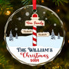 A Christmas Surrounded By Family, Filled With Love And Abundant Joy - Family Personalized Custom Circle Glass Ornament - Christmas Gift For Family Members