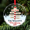 A Christmas Surrounded By Family, Filled With Love And Abundant Joy - Family Personalized Custom Circle Glass Ornament - Christmas Gift For Family Members