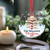 A Christmas Surrounded By Family, Filled With Love And Abundant Joy - Family Personalized Custom Circle Glass Ornament - Christmas Gift For Family Members