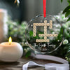 All I Want For Christmas Is To Be With My Family - Family Personalized Custom Circle Glass Ornament - Christmas Gift For Family Members