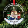 Christmas Is Better When We're Together - Family Personalized Custom Circle Glass Ornament - Christmas Gift For Family Members