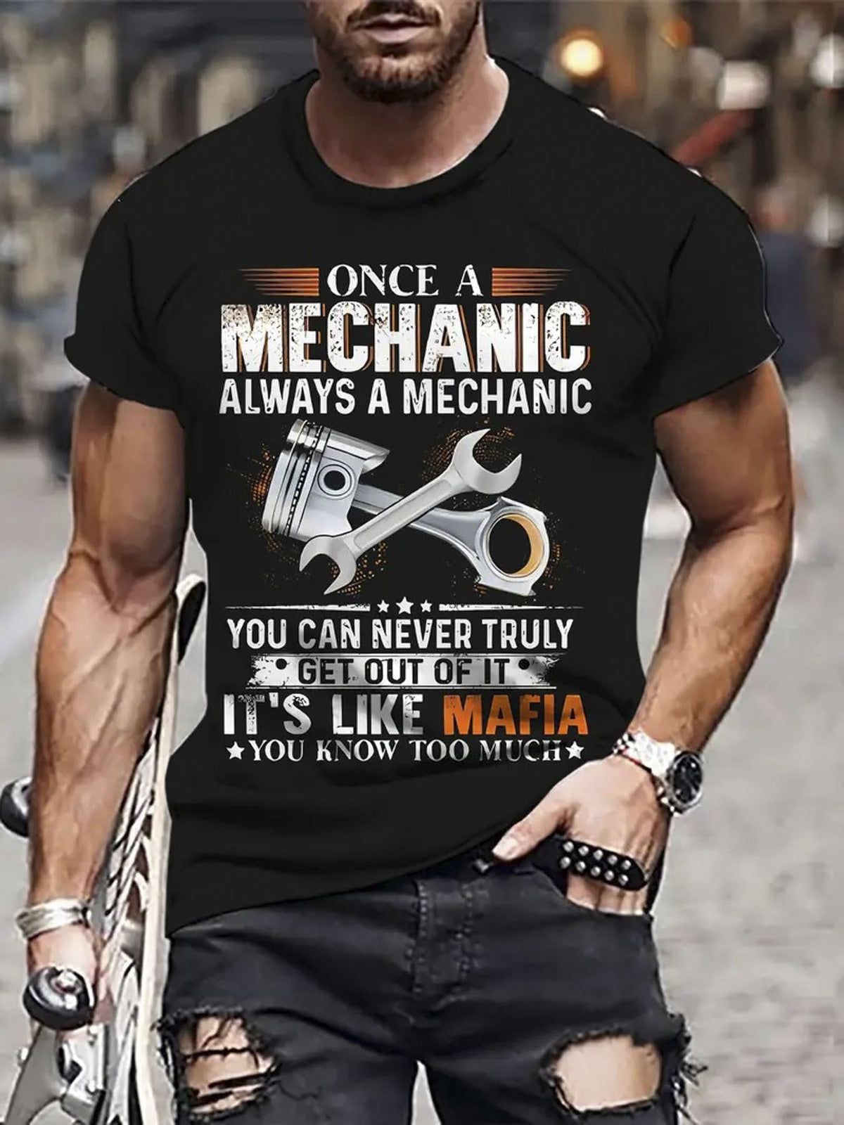 Blisscorners Once A Mechanic Always A Mechanic Vintage Shirt Piston Engine Style T Shirt